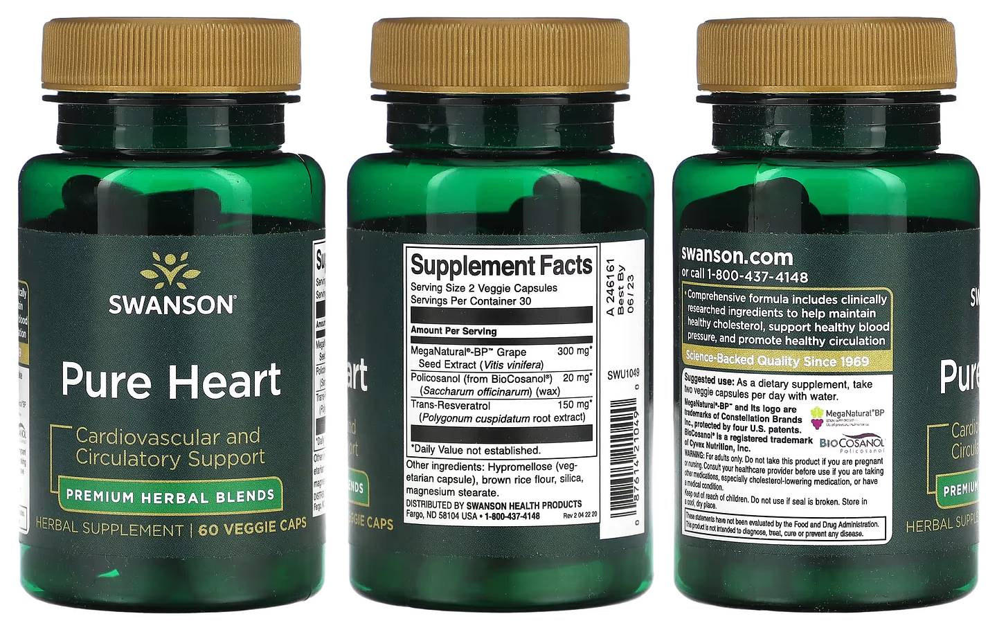 Swanson, Pure Heart packaging