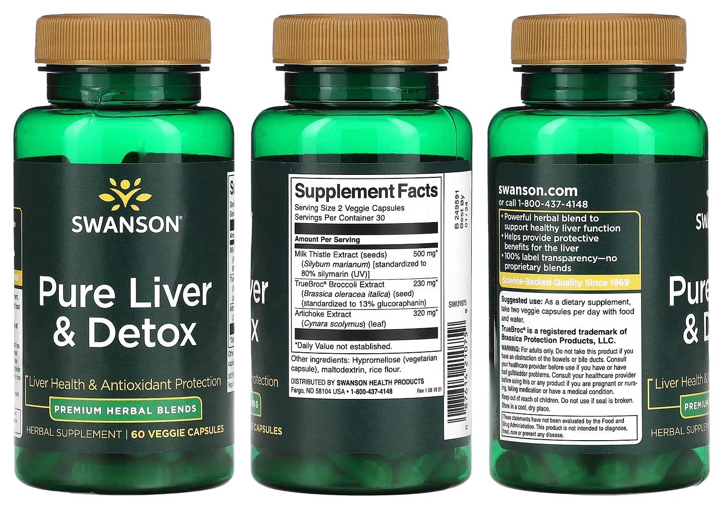 Swanson, Pure Liver & Detox packaging