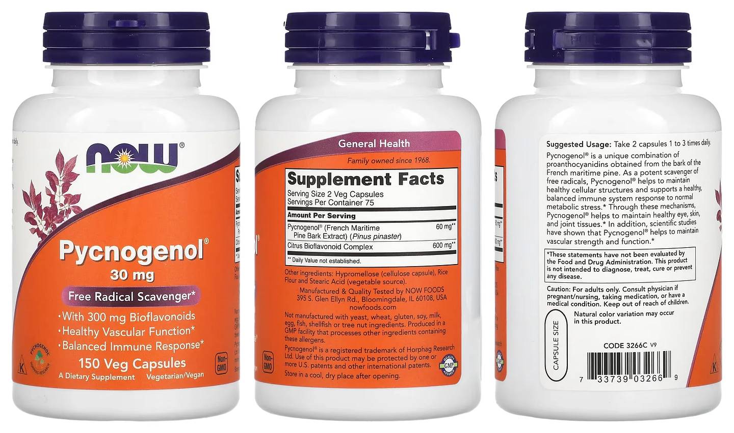 NOW Foods, Pycnogenol packaging