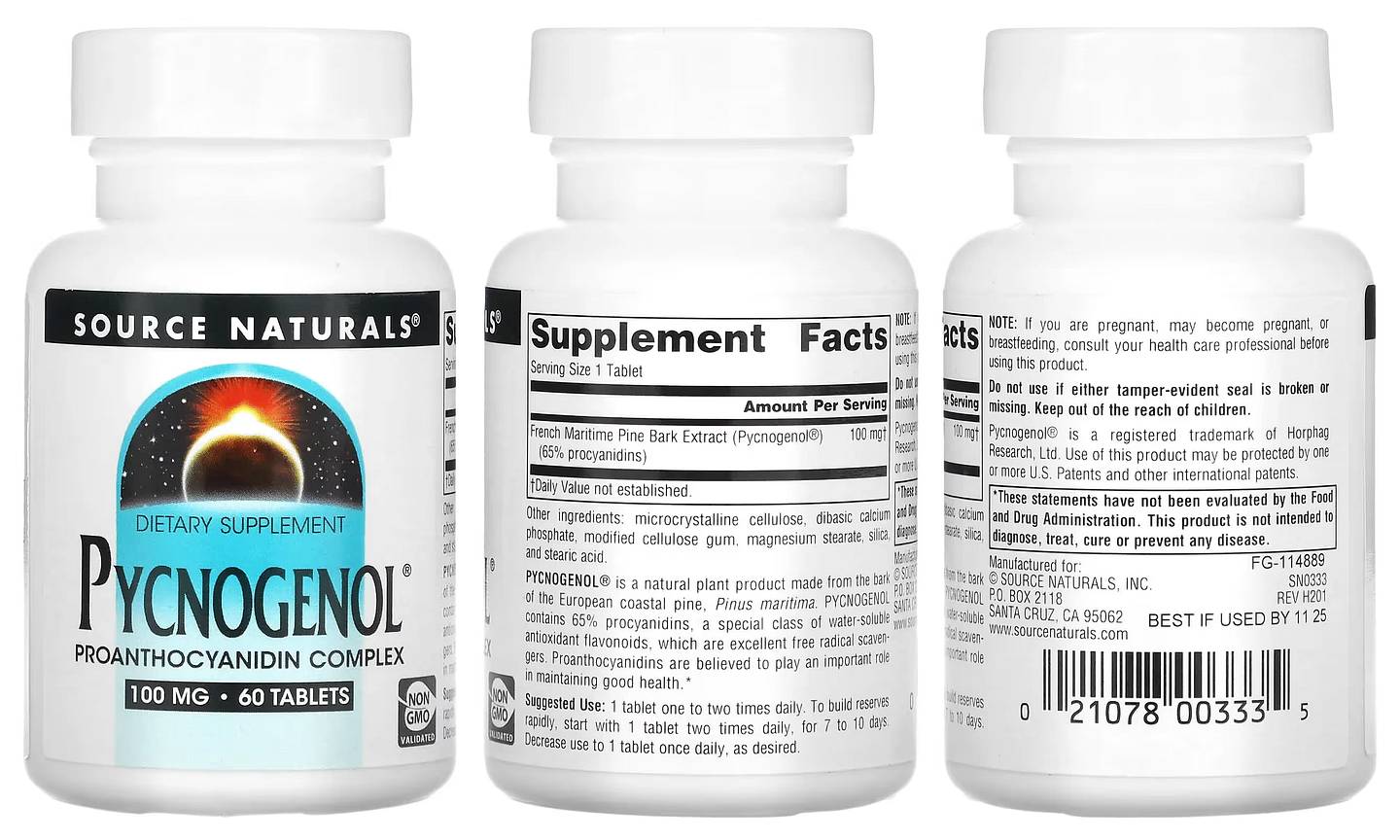 Source Naturals, Pycnogenol packaging