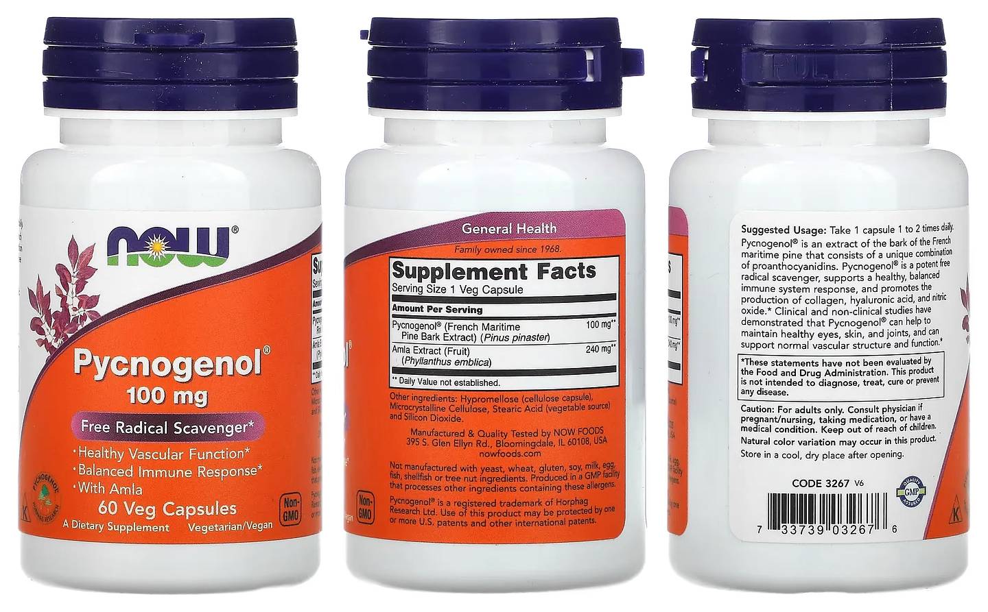 NOW Foods, Pycnogenol packaging