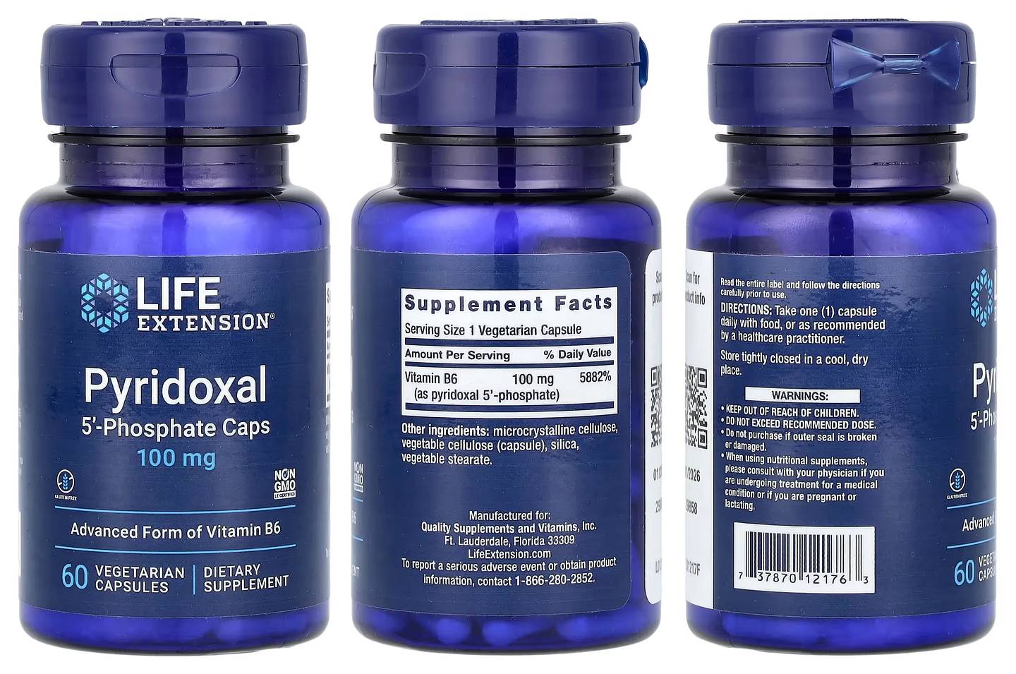 Life Extension, Pyridoxal 5'-Phosphate Caps packaging