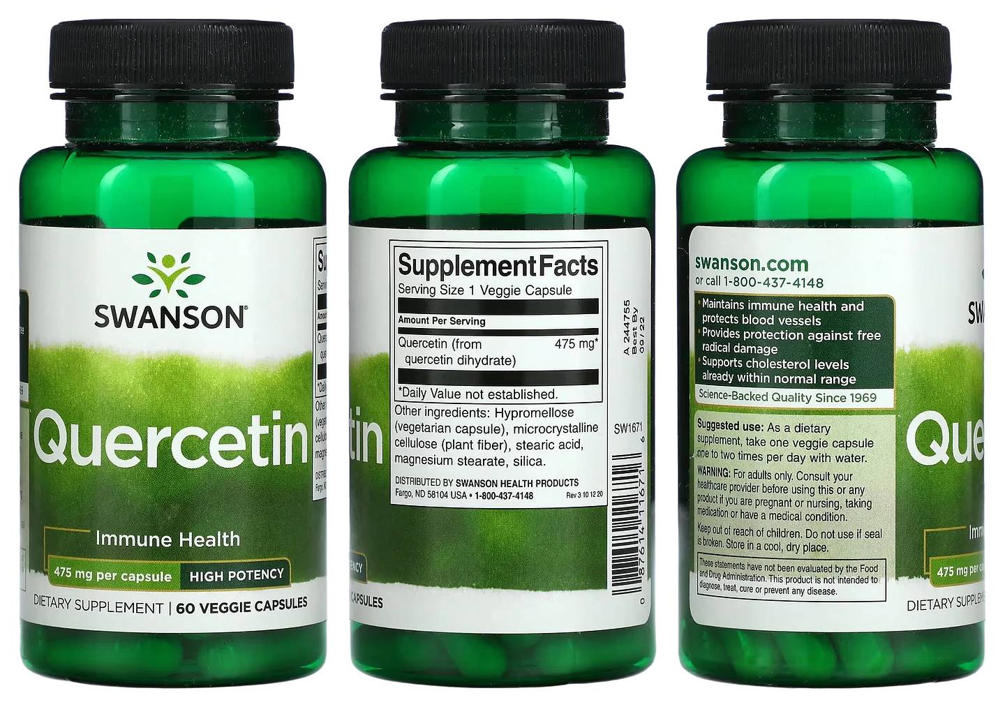 Swanson, Quercetin packaging