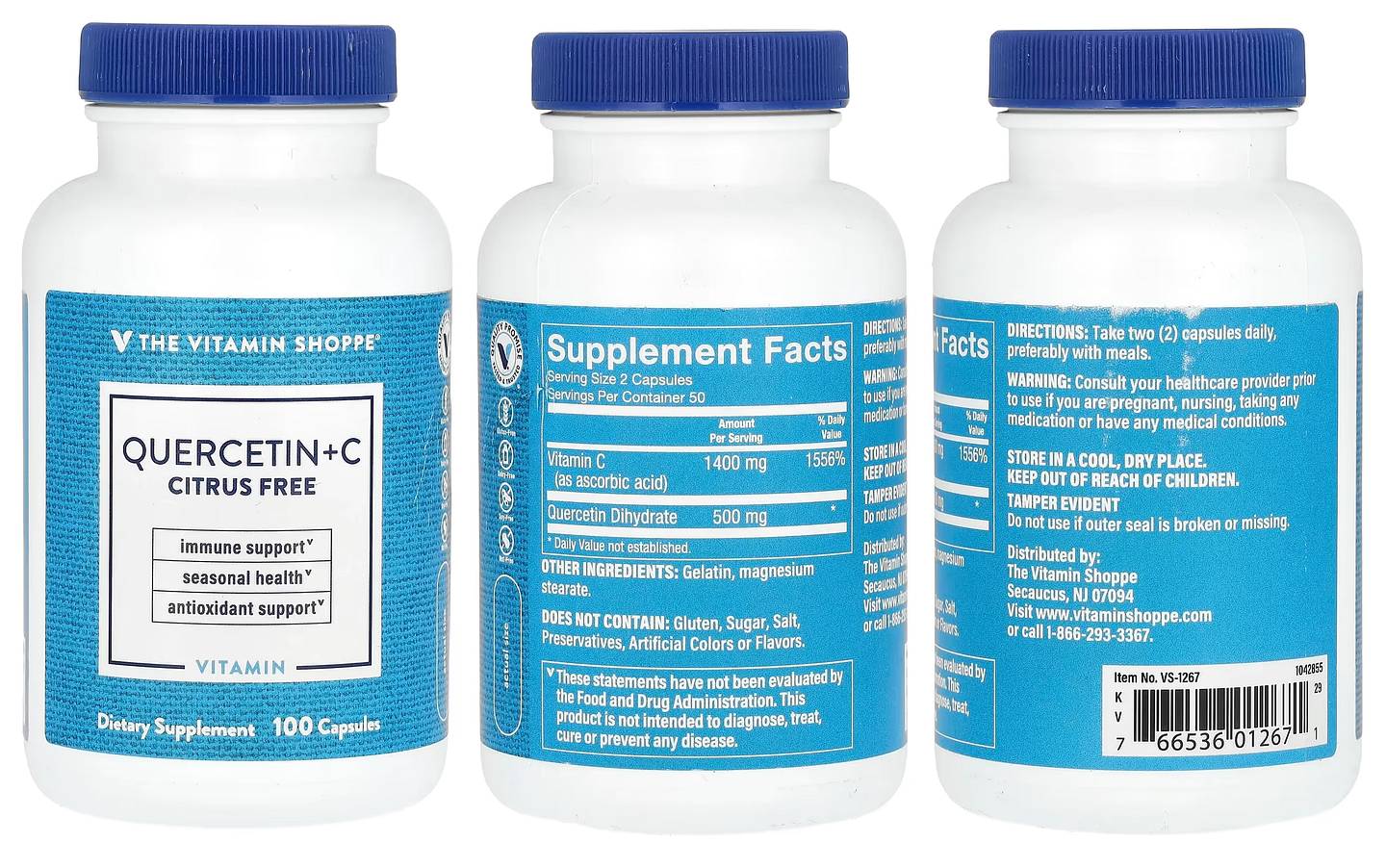 The Vitamin Shoppe, Quercetin + C packaging