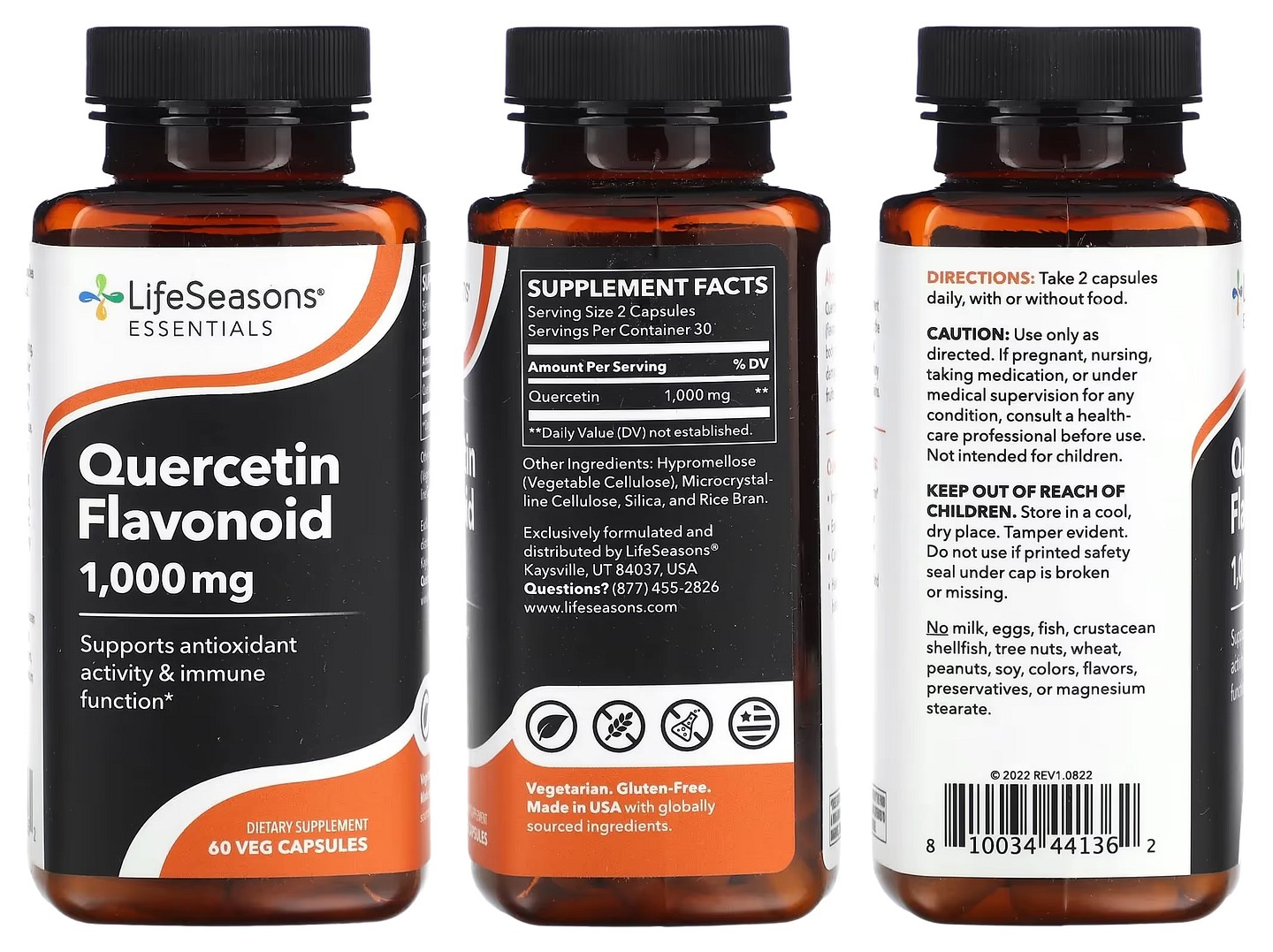 LifeSeasons, Quercetin Flavonoid packaging