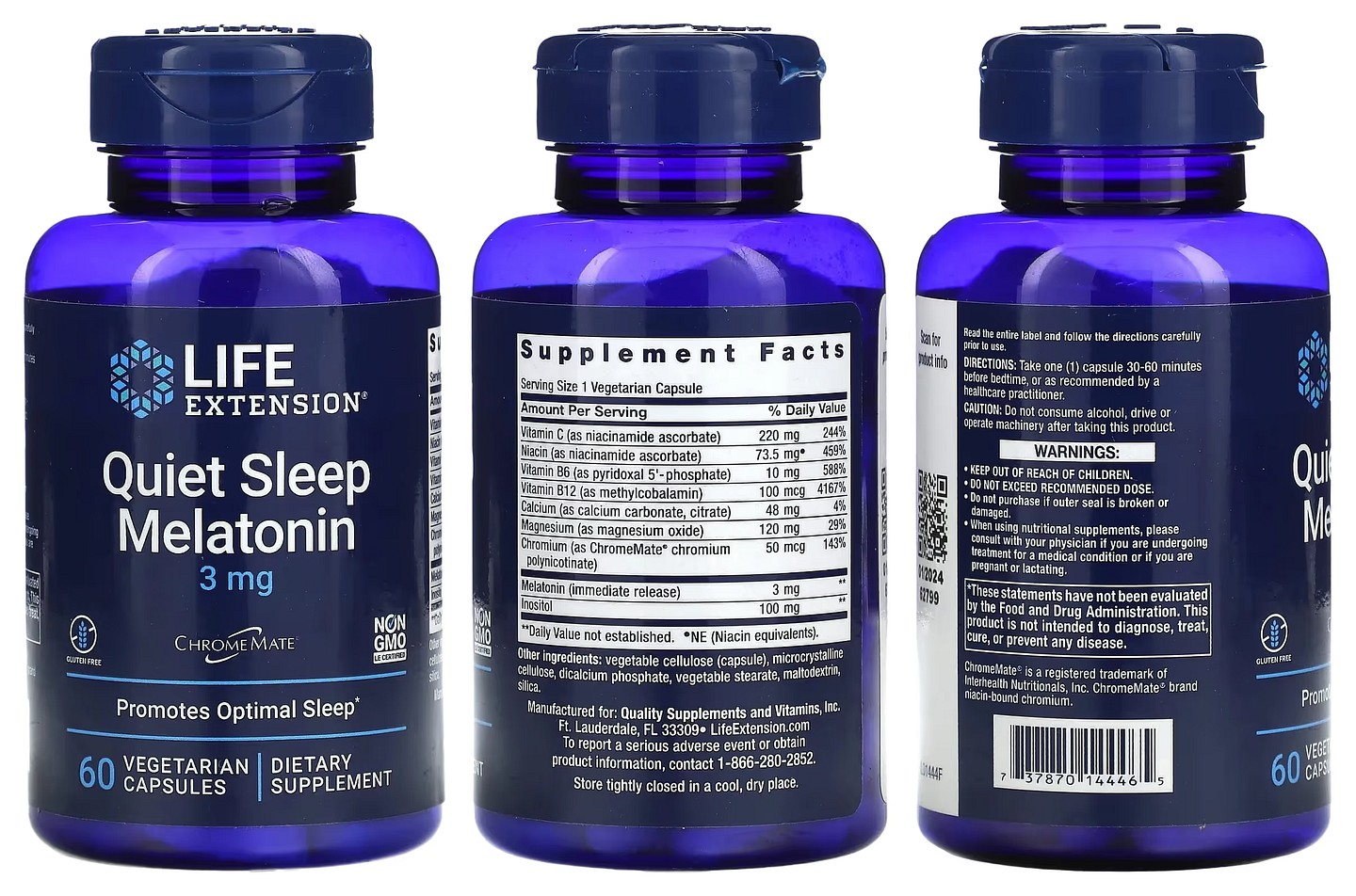 Life Extension, Quiet Sleep Melatonin packaging