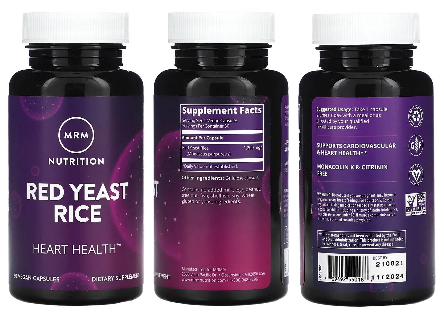 MRM Nutrition, Red Yeast Rice packaging