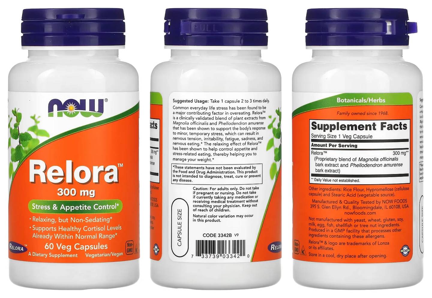 NOW Foods, Relora packaging
