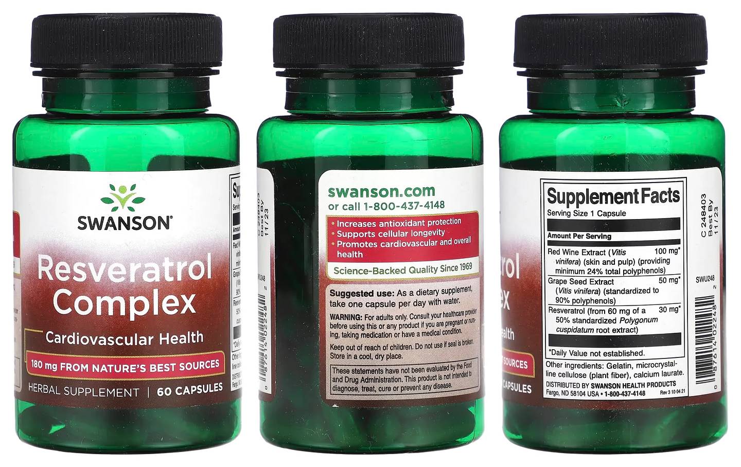 Swanson, Resveratrol Complex packaging