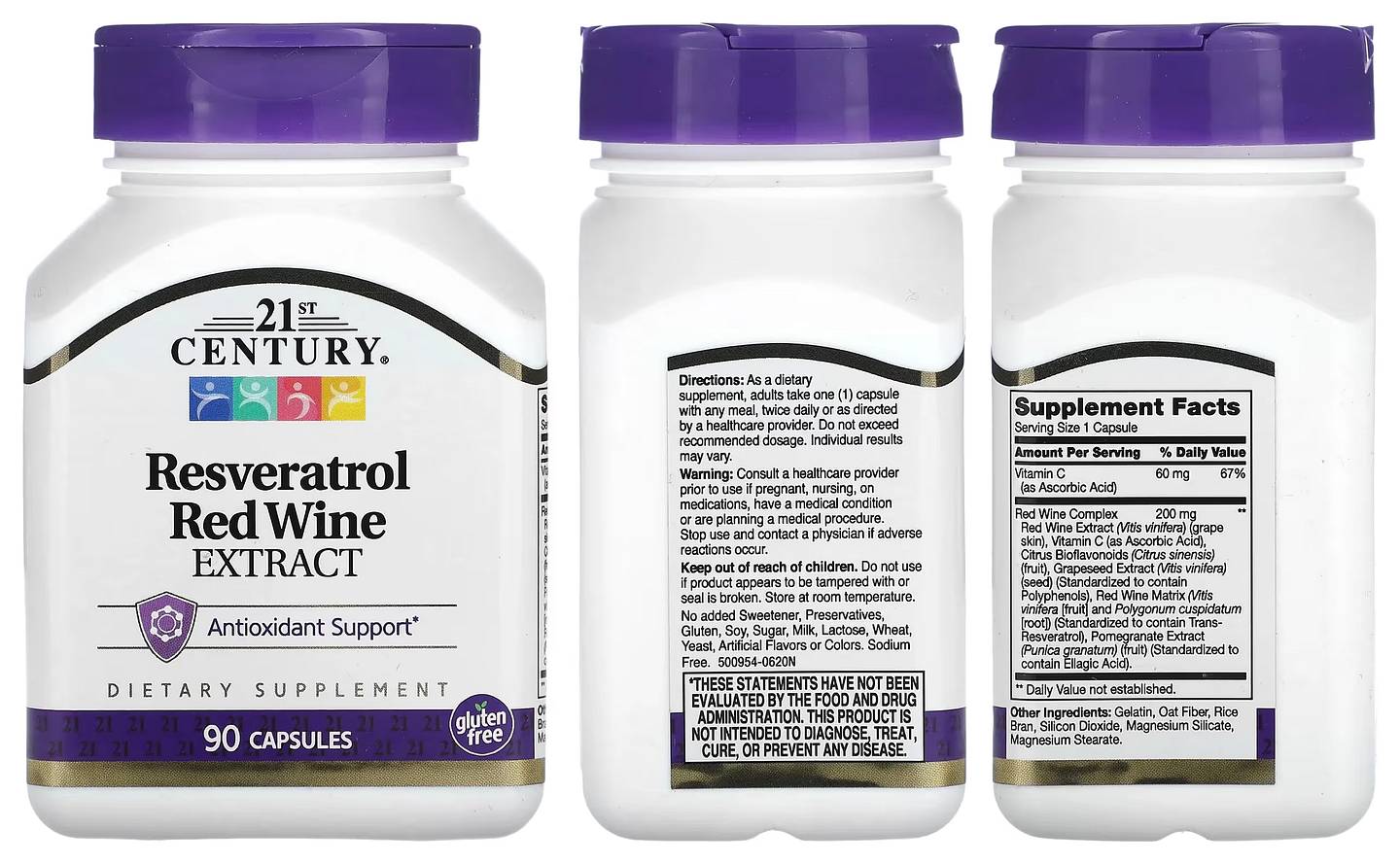 21st Century, Resveratrol Red Wine Extract packaging