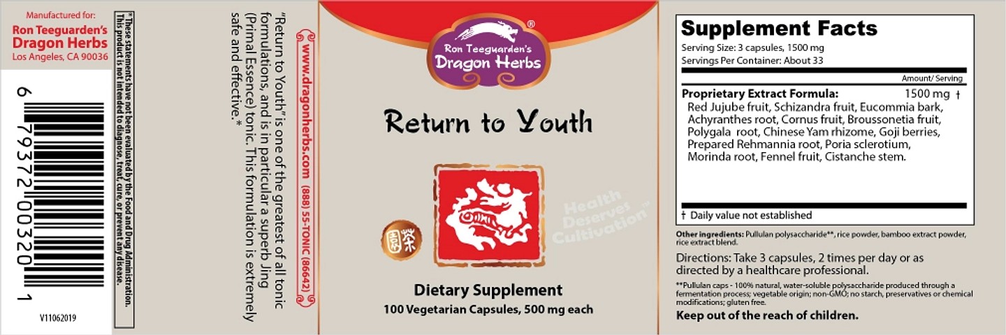 Dragon Herbs, Return to Youth label