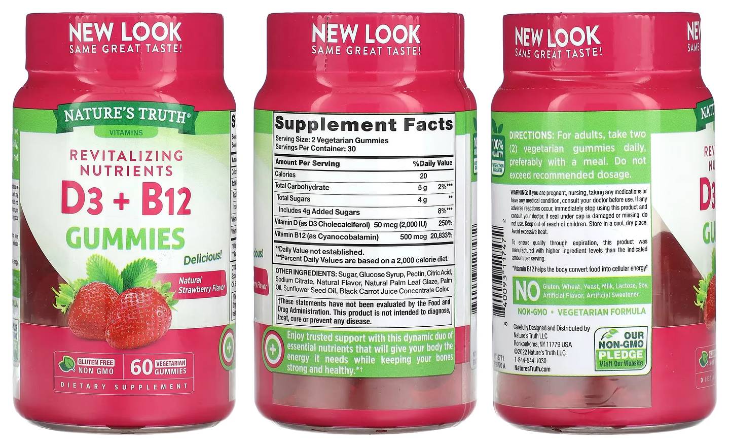 Nature's Truth, Revitalizing D3 + B12 packaging