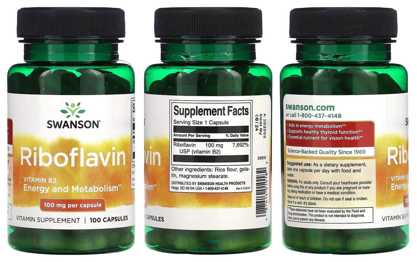 Swanson, Riboflavin packaging