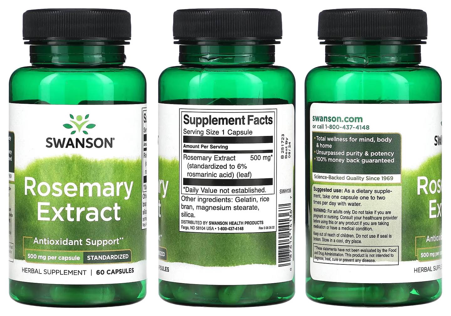 Swanson, Rosemary Extract packaging