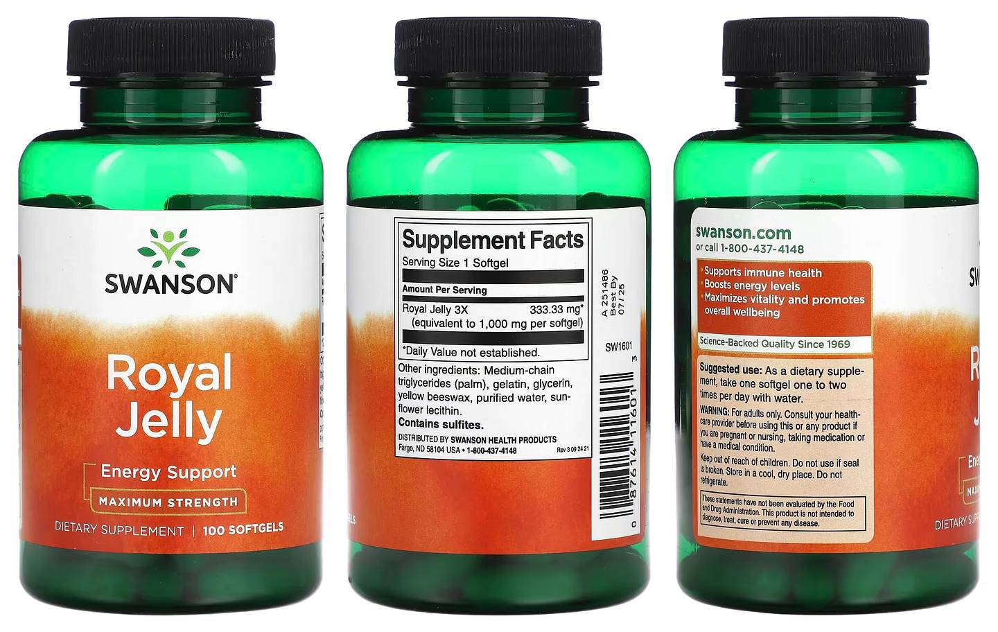 Swanson, Royal Jelly packaging