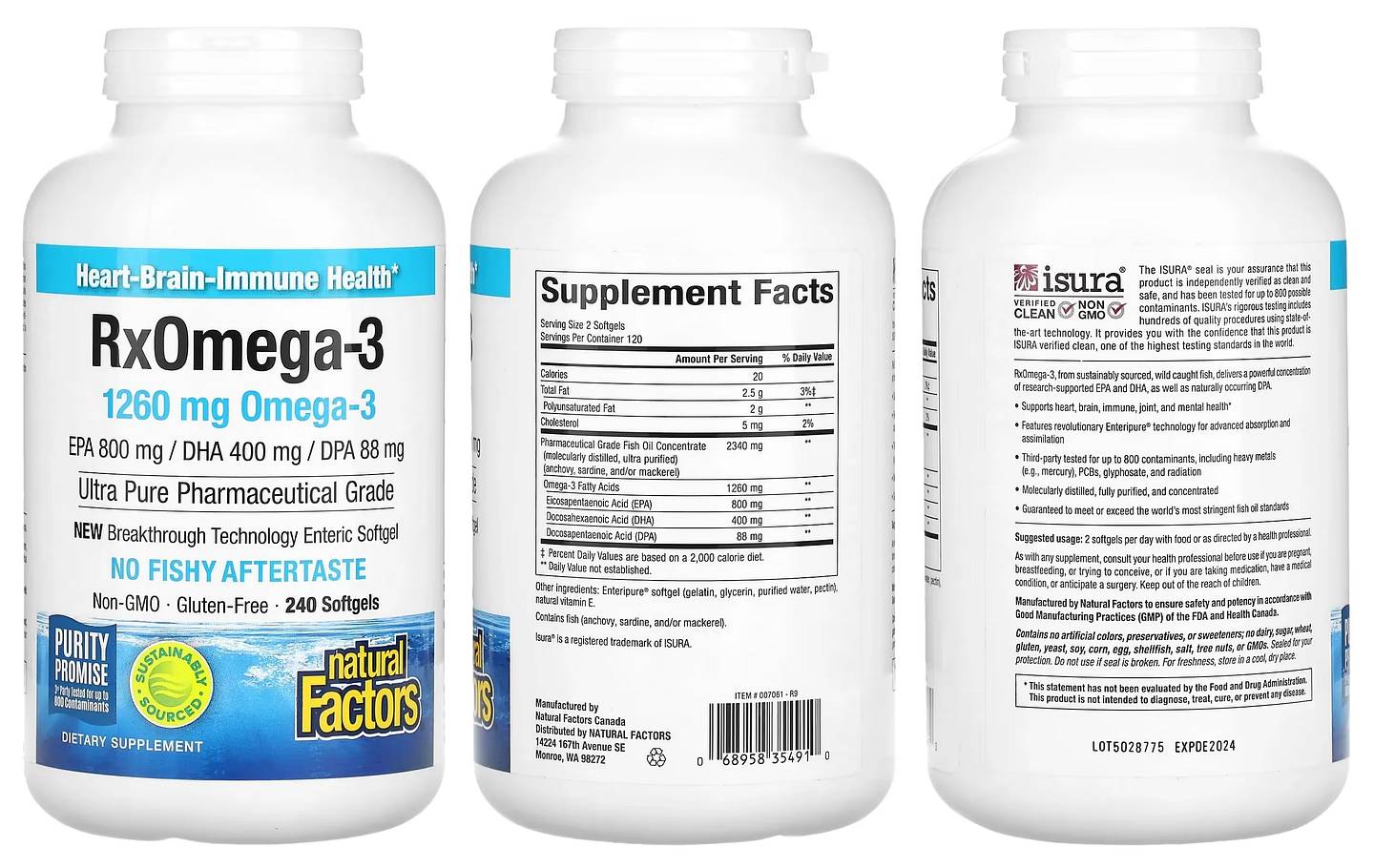 Natural Factors, Rx Omega-3 packaging