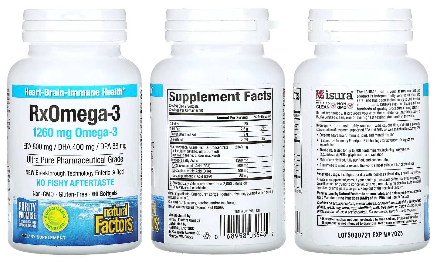 Natural Factors, RxOmega-3 packaging