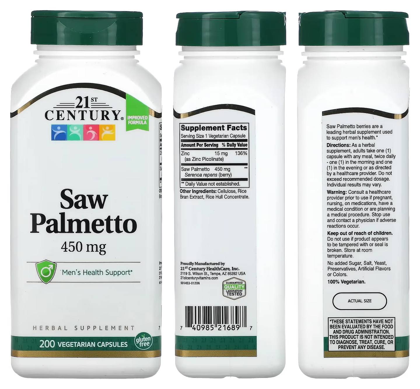 21st Century, Saw Palmetto packaging