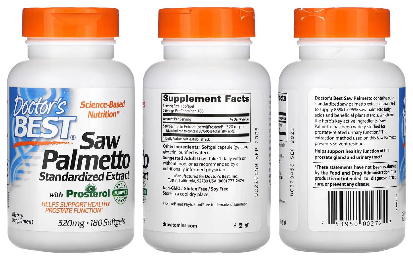 Doctor's Best, Saw Palmetto packaging