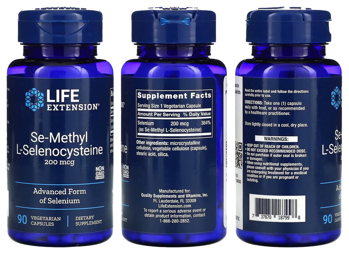 Life Extension, Se-Methyl L- Selenocysteine packaging