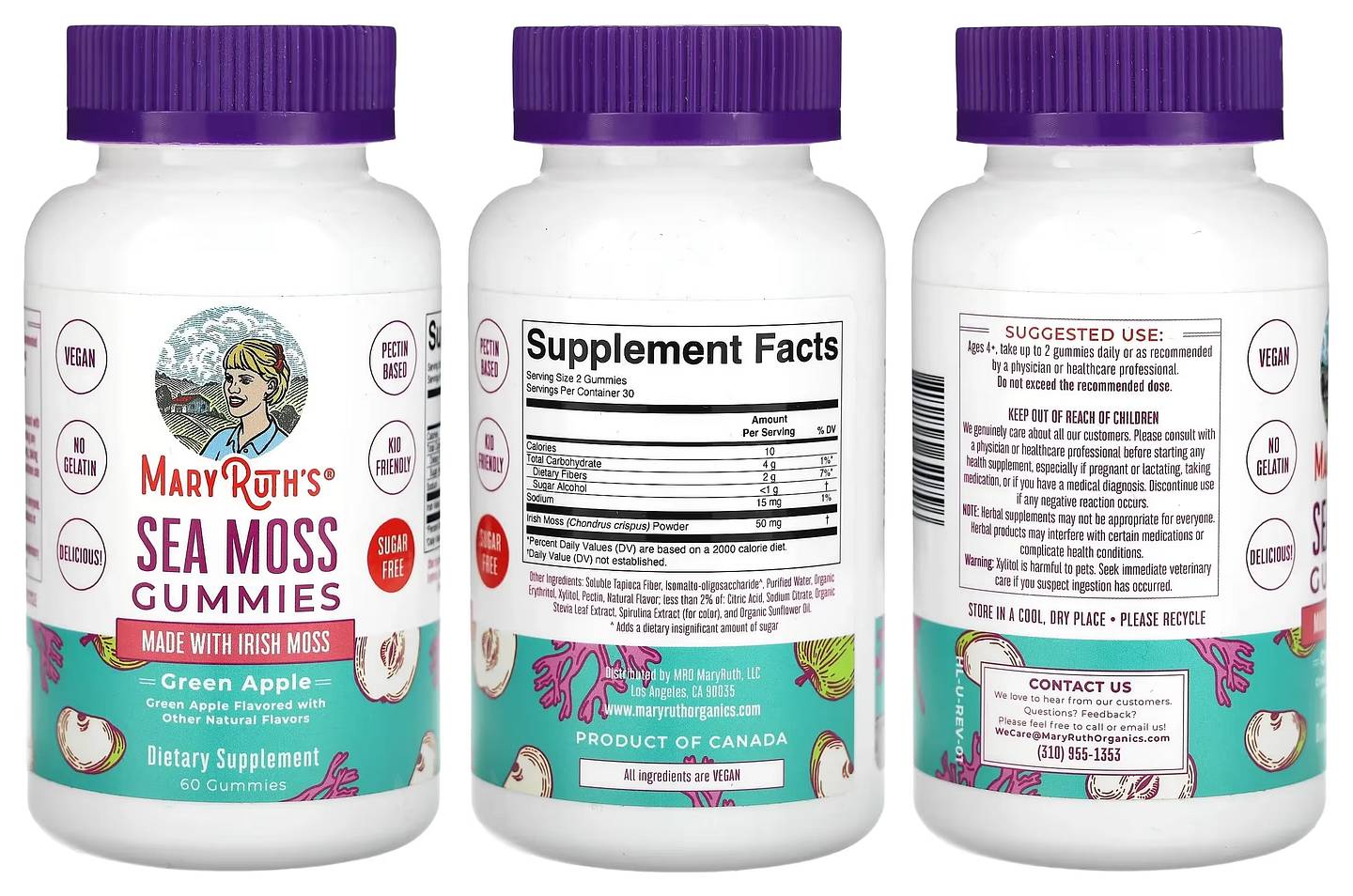 MaryRuth Organics, Sea Moss Gummies packaging