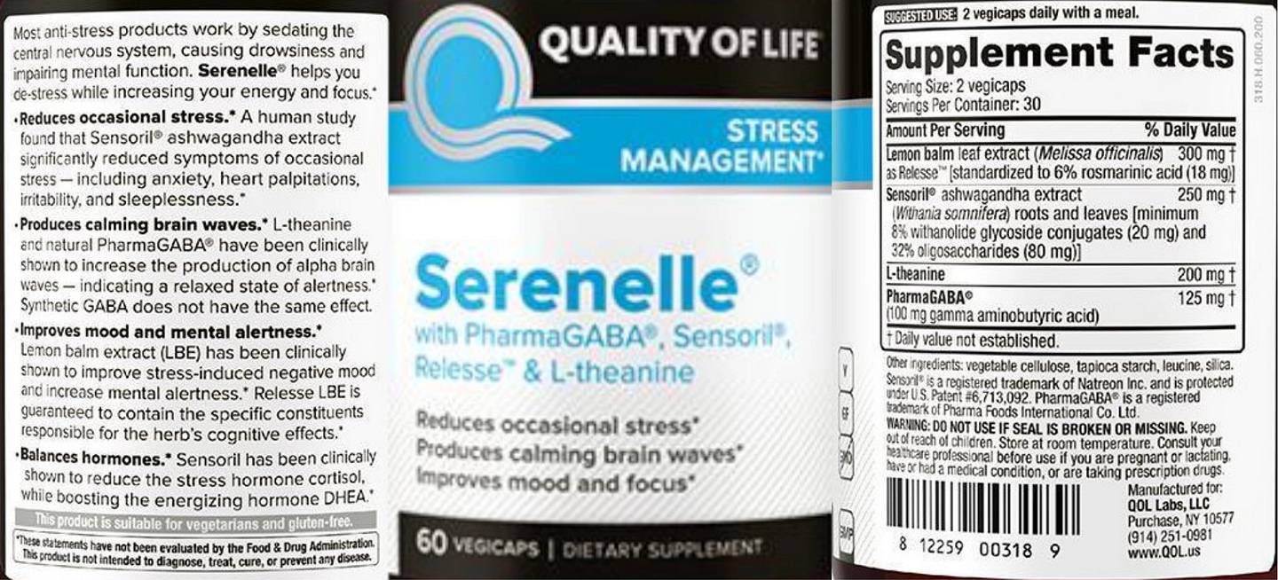 Quality of Life Labs, Serenelle label