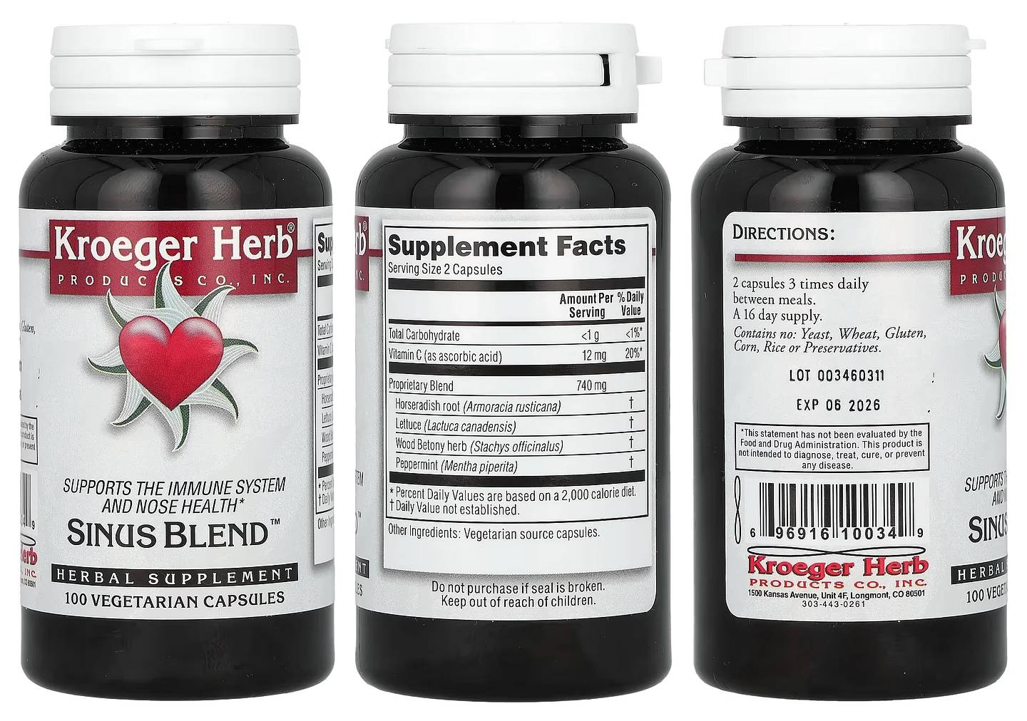 Kroeger Herb Co, Sinus Blend packaging