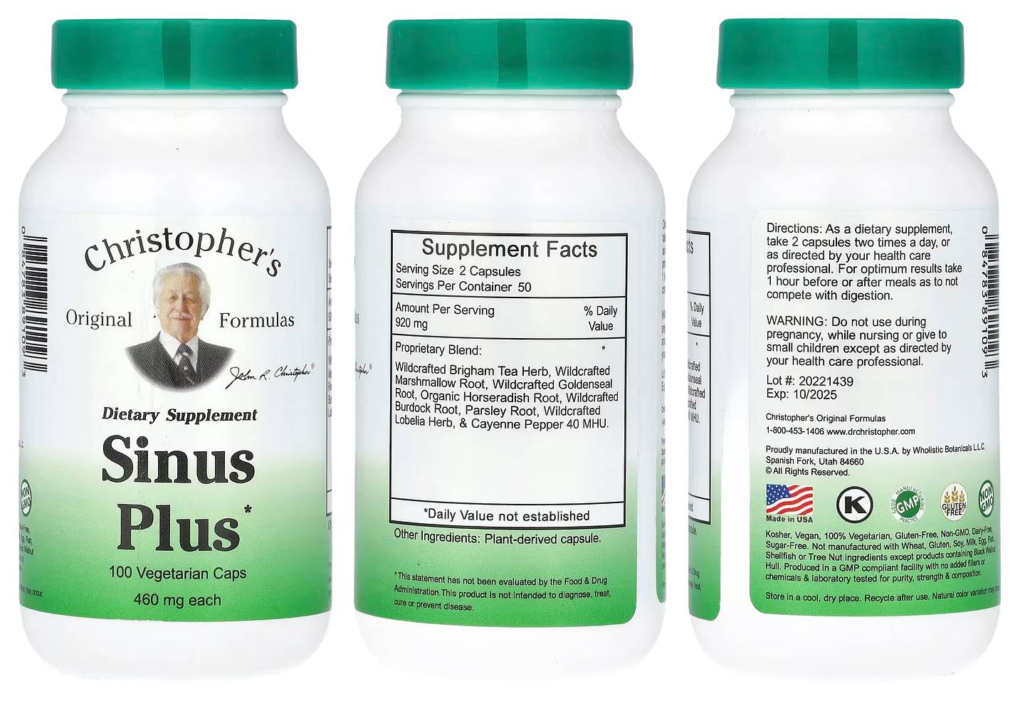 Dr. Christopher's, Sinus Plus packaging