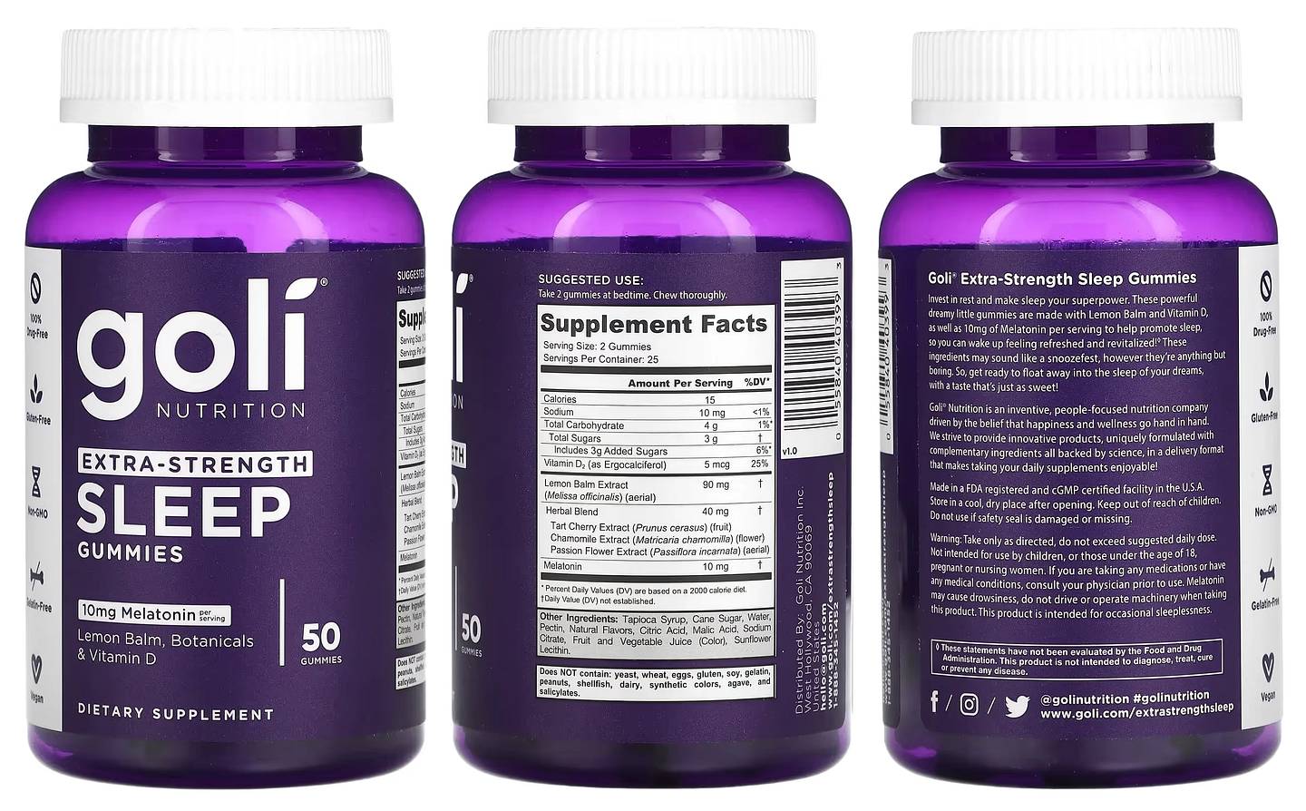 Goli Nutrition, Sleep packaging