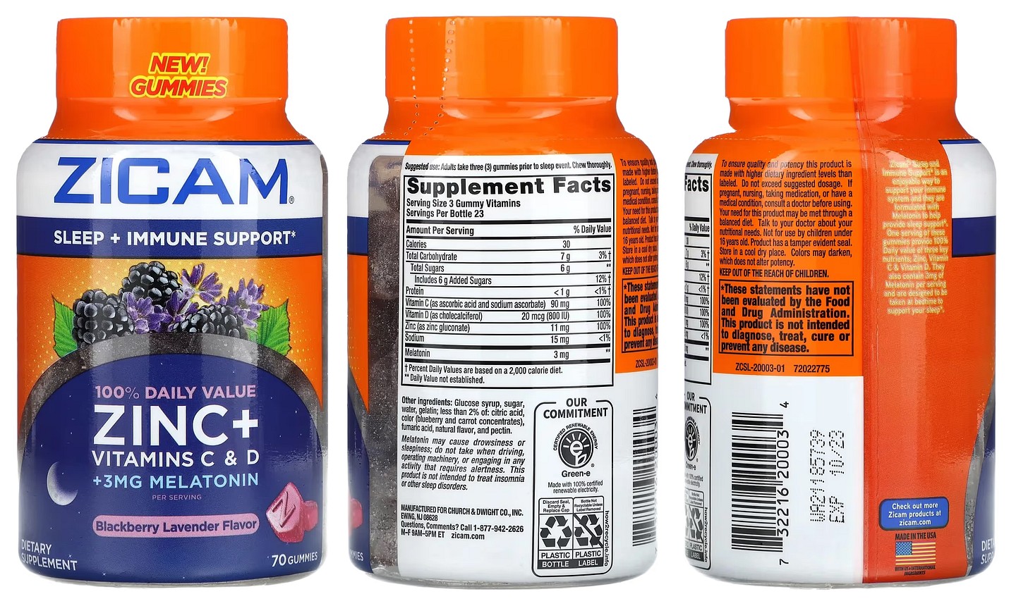 Zicam, Sleep + Immune Support packaging