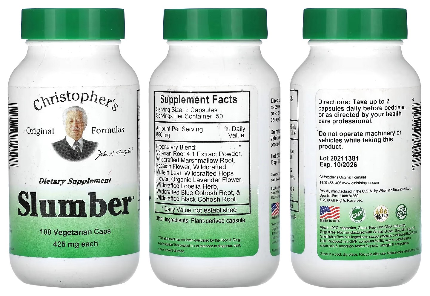 Christopher's Original Formulas, Slumber packaging