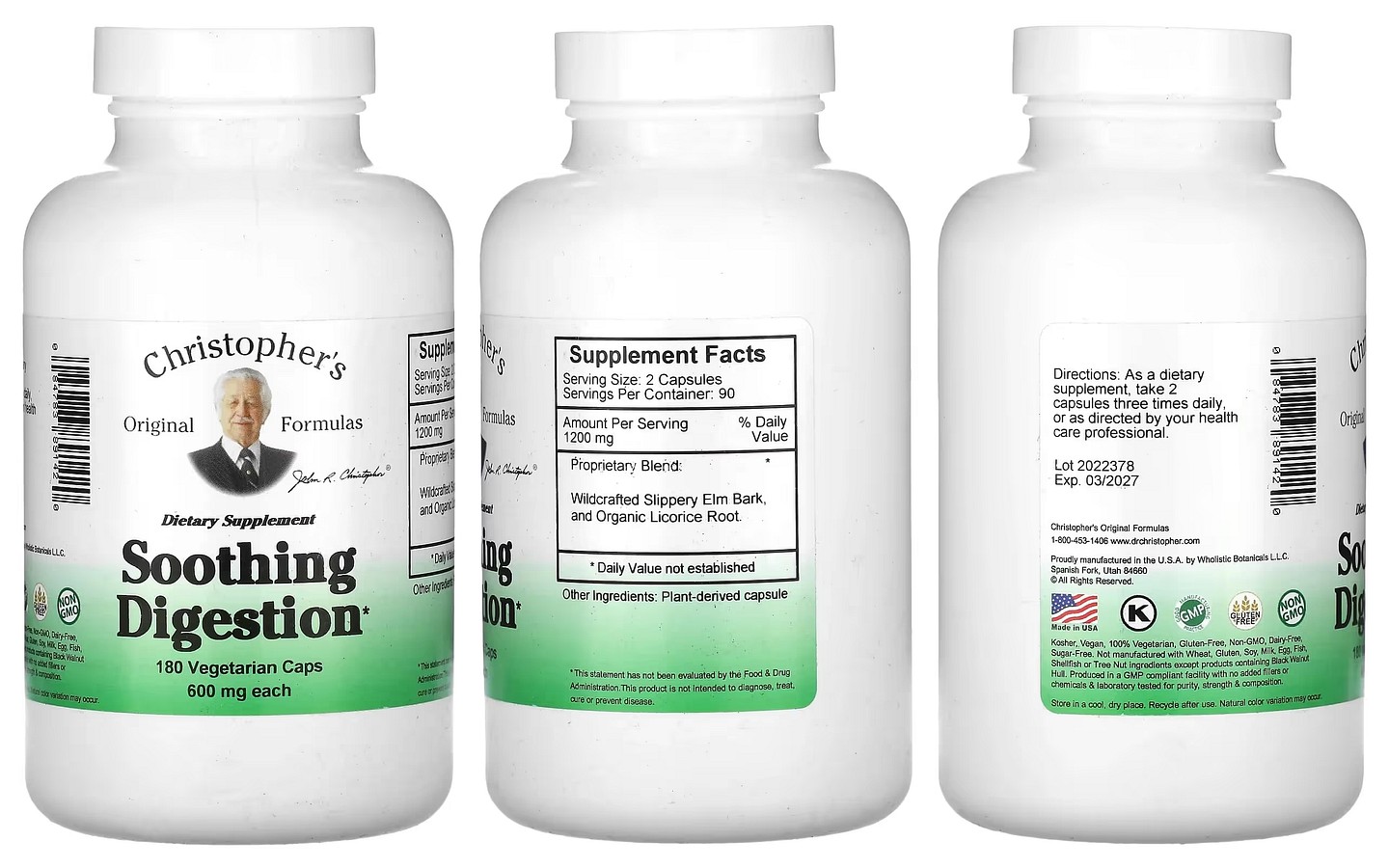 Dr. Christopher's, Soothing Digestion packaging
