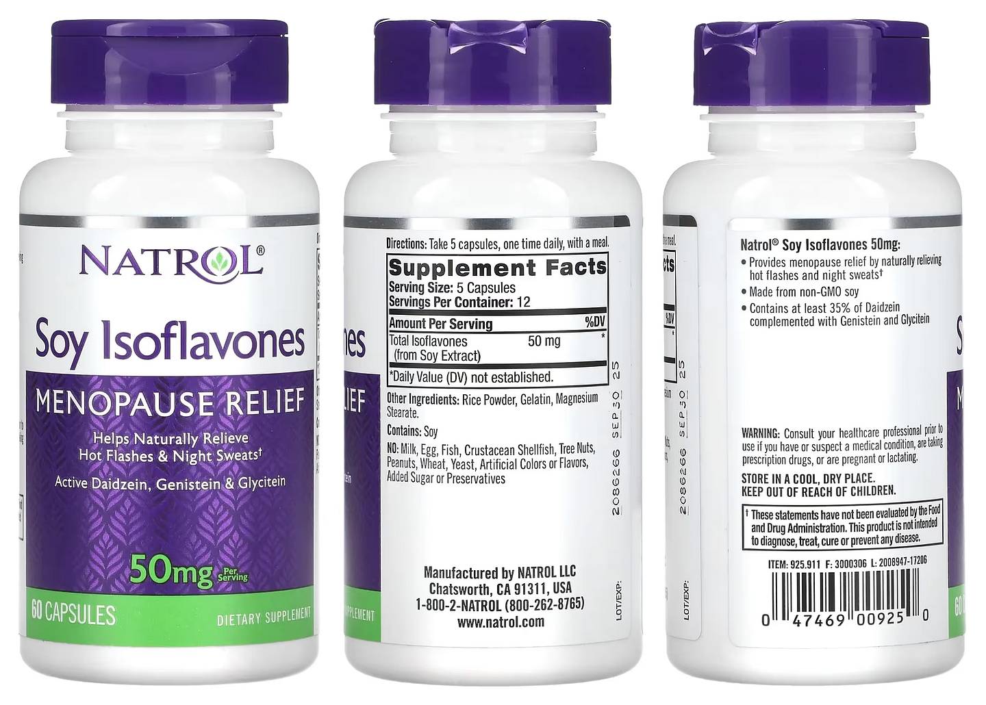 Natrol, Soy Isoflavones packaging