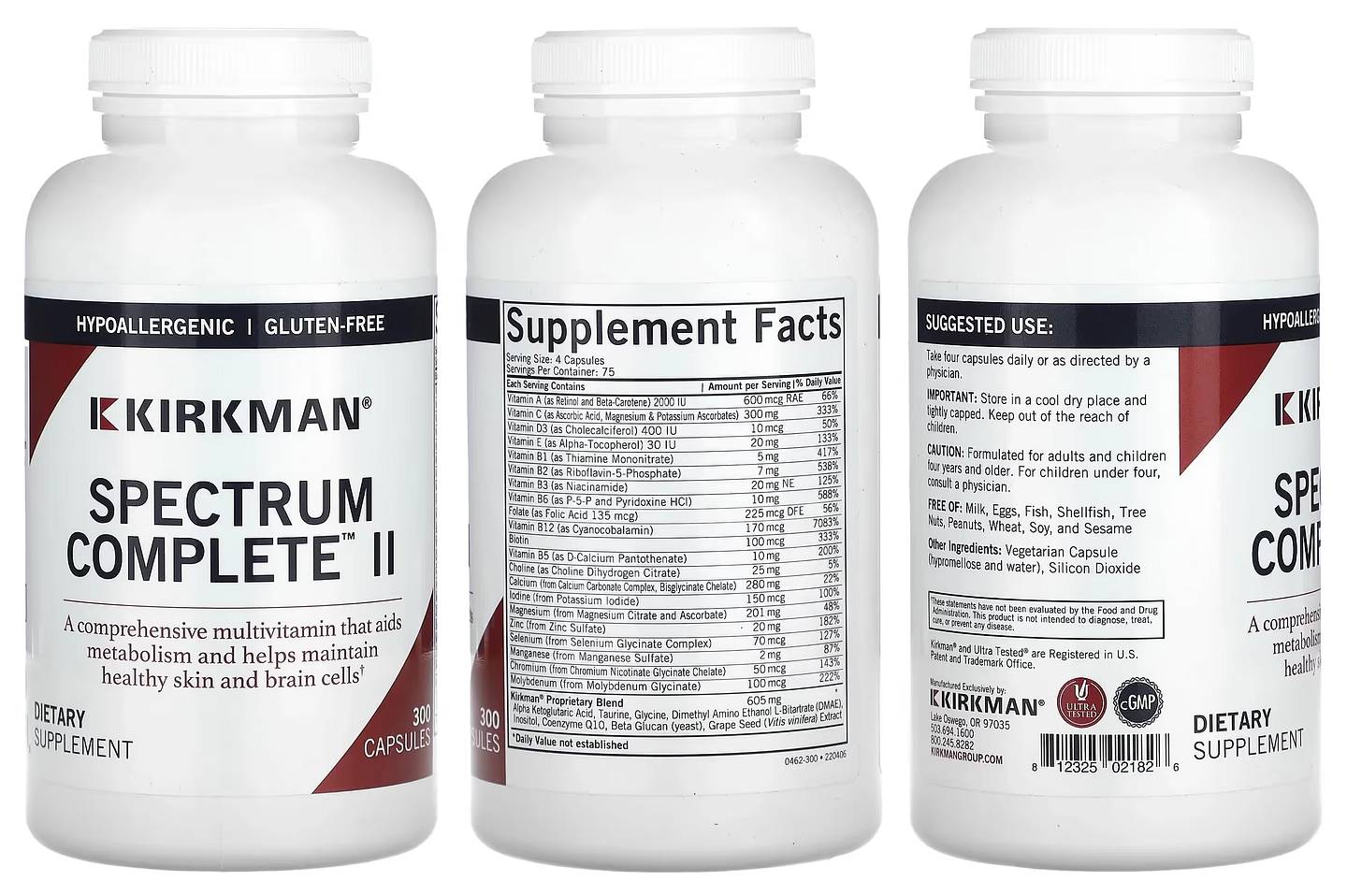 Kirkman Labs, Spectrum Complete II packaging