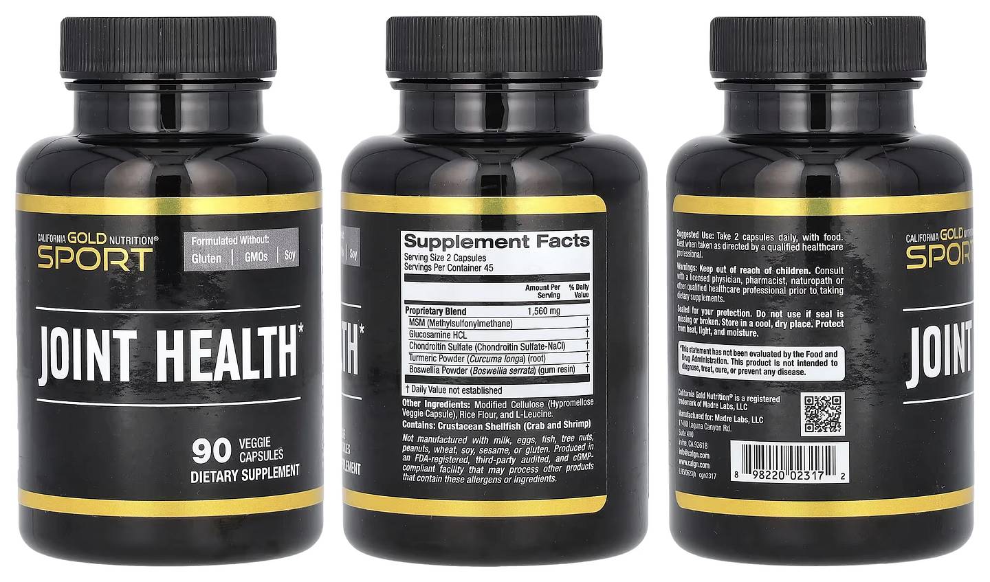 California Gold Nutrition, Sport, Joint Health packaging