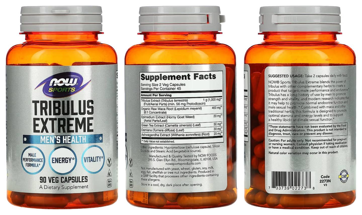 NOW Foods, Sports, Tribulus Extreme, Men's Health packaging