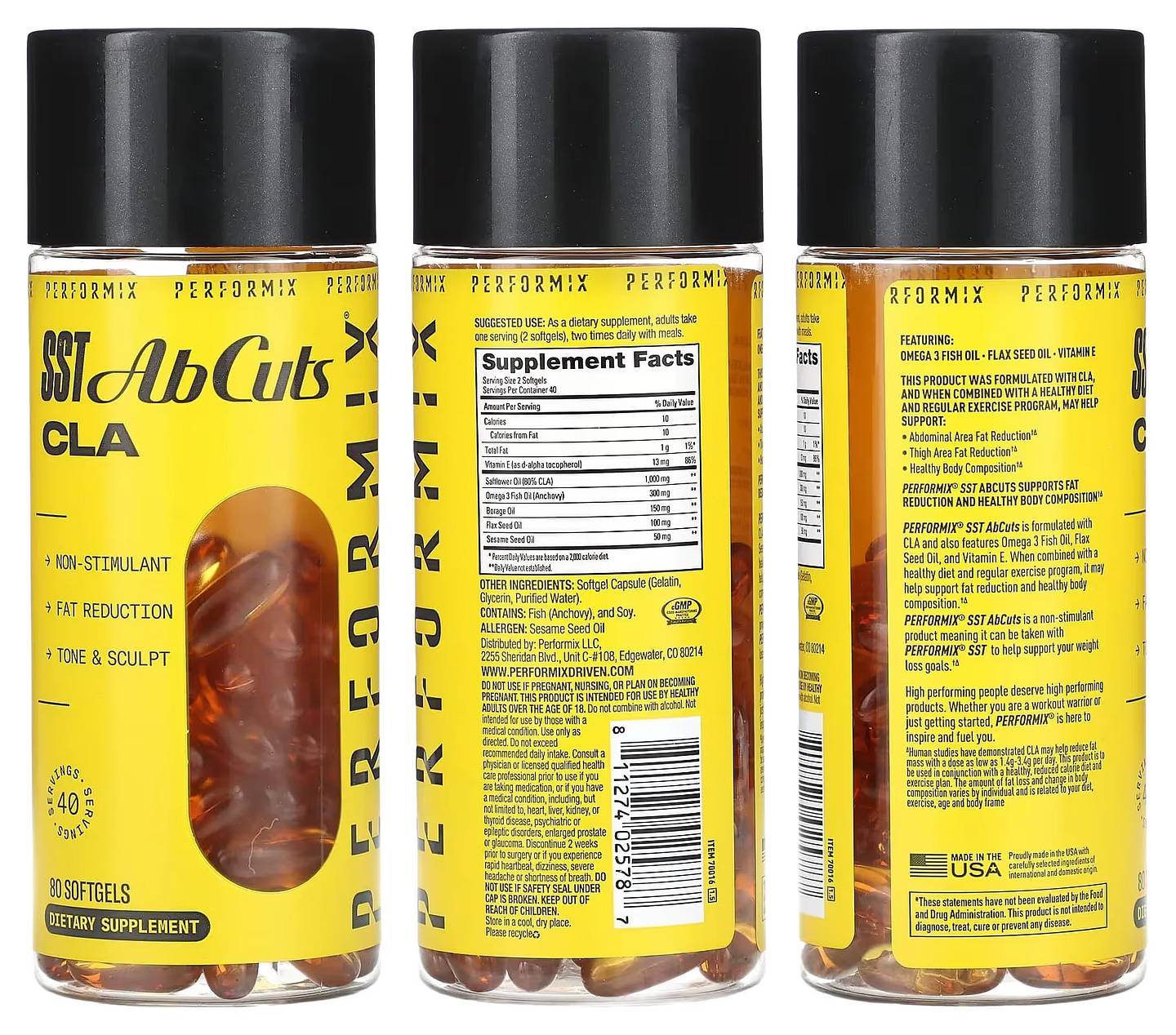 Performix, SST Ab Cuts CLA packaging