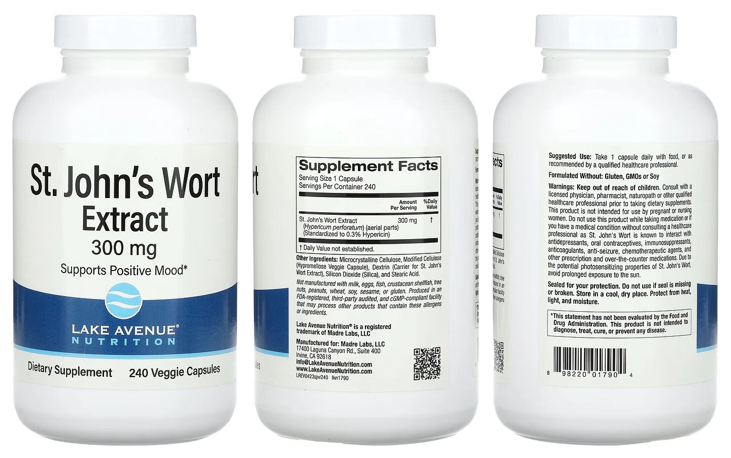 Lake Avenue Nutrition, St. John's Wort Extract packaging