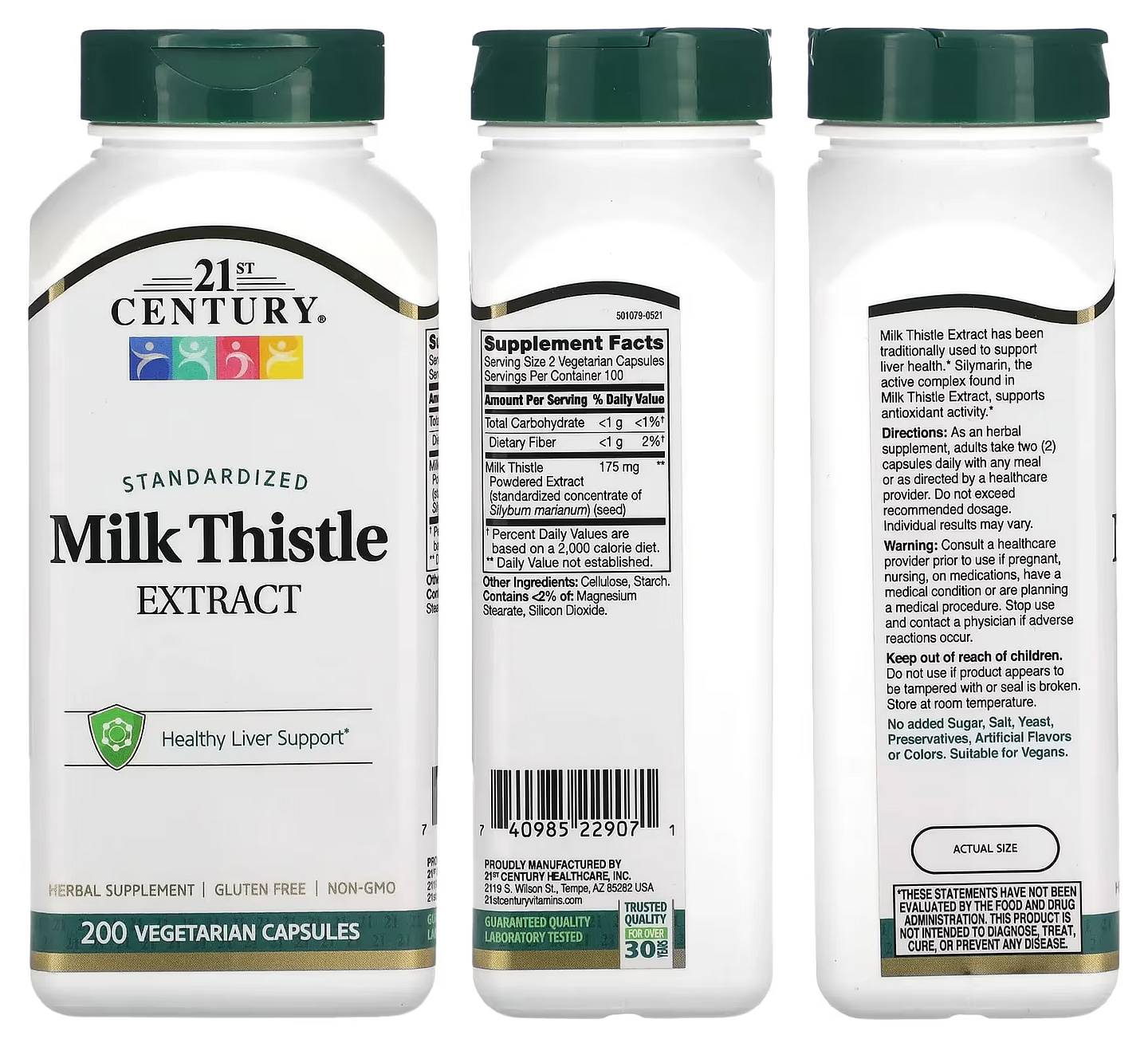 21st Century, Standardized Milk Thistle Extract packaging