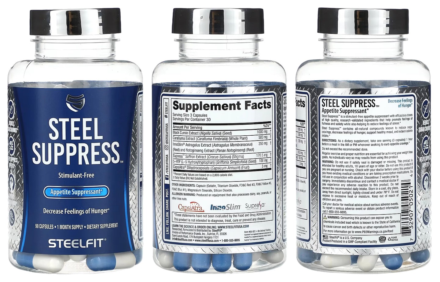 SteelFit, Steel Suppress packaging
