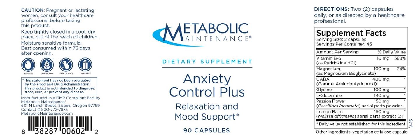 Metabolic Maintenance, Stress Maintenance label