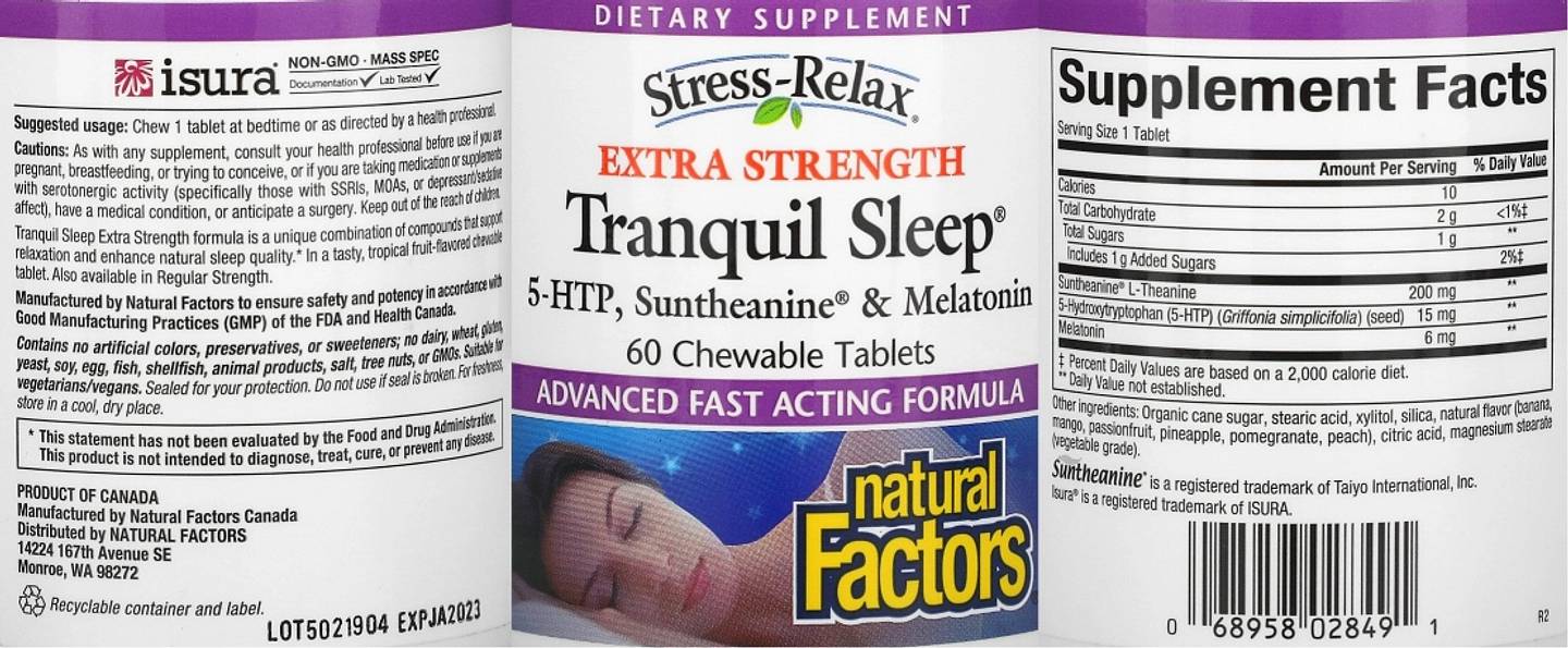 Natural Factors, Stress-Relax label