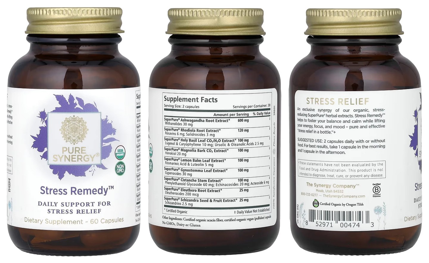 Pure Synergy, Stress Remedy packaging