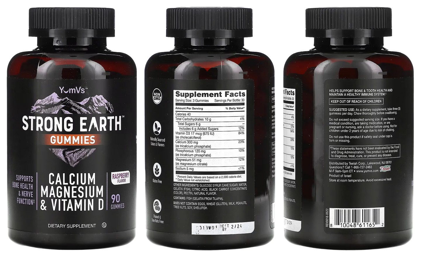 YumV's, Strong Earth Gummies packaging