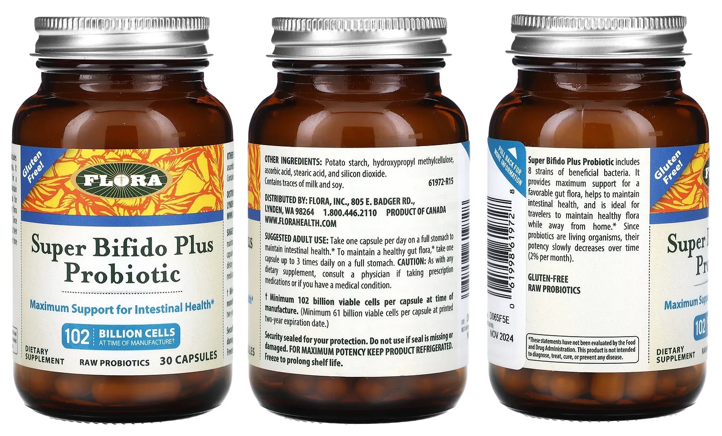 Flora, Super Bifido Plus Probiotic packaging