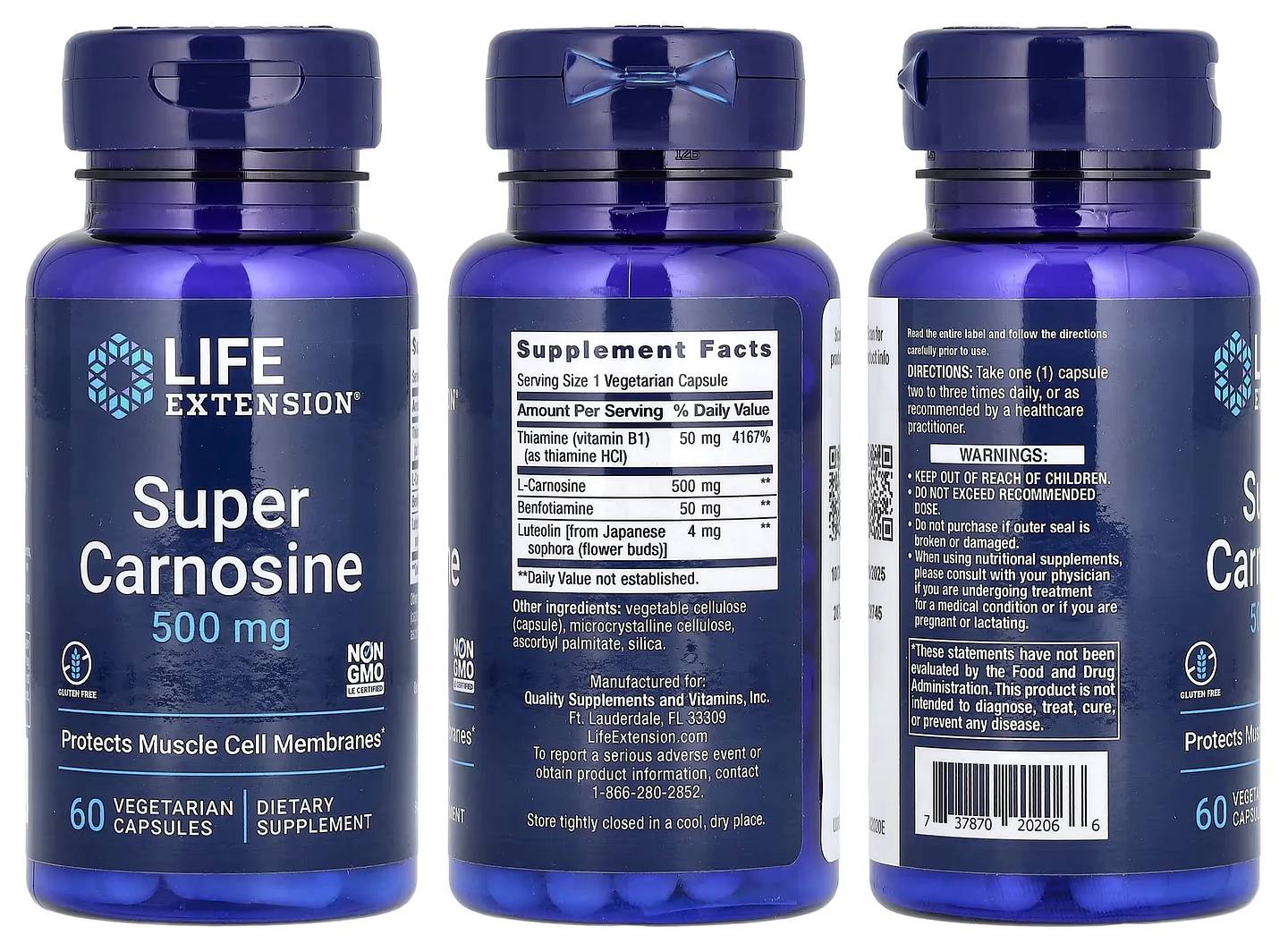 Life Extension, Super Carnosine packaging