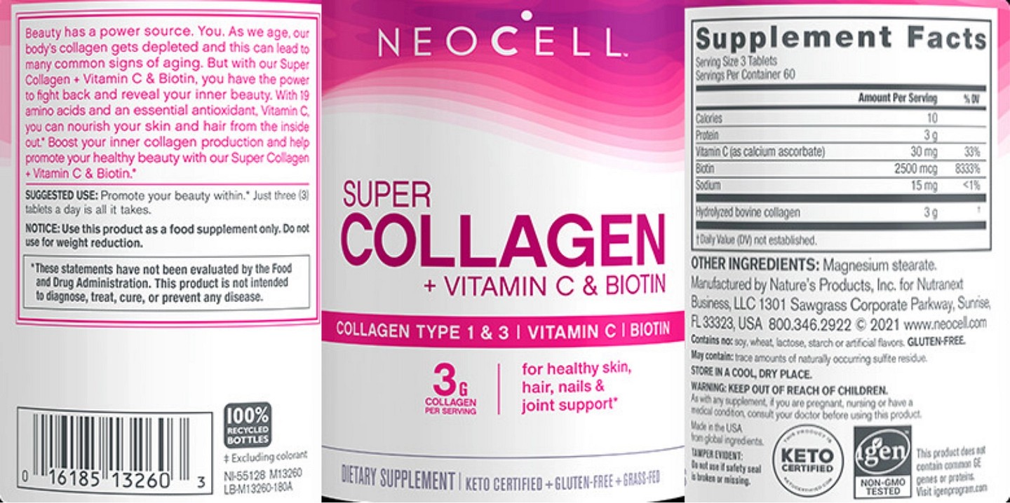 NeoCell, Super Collagen + Vitamin C & Biotin label