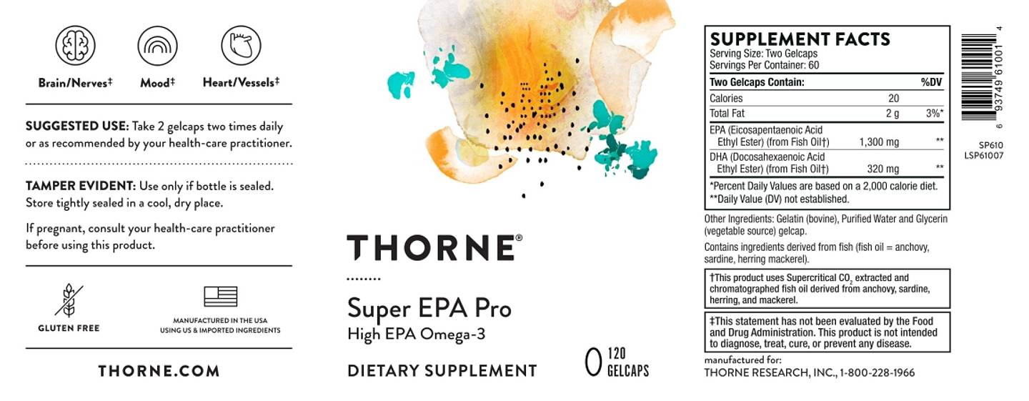 Thorne, Super EPA Pro label