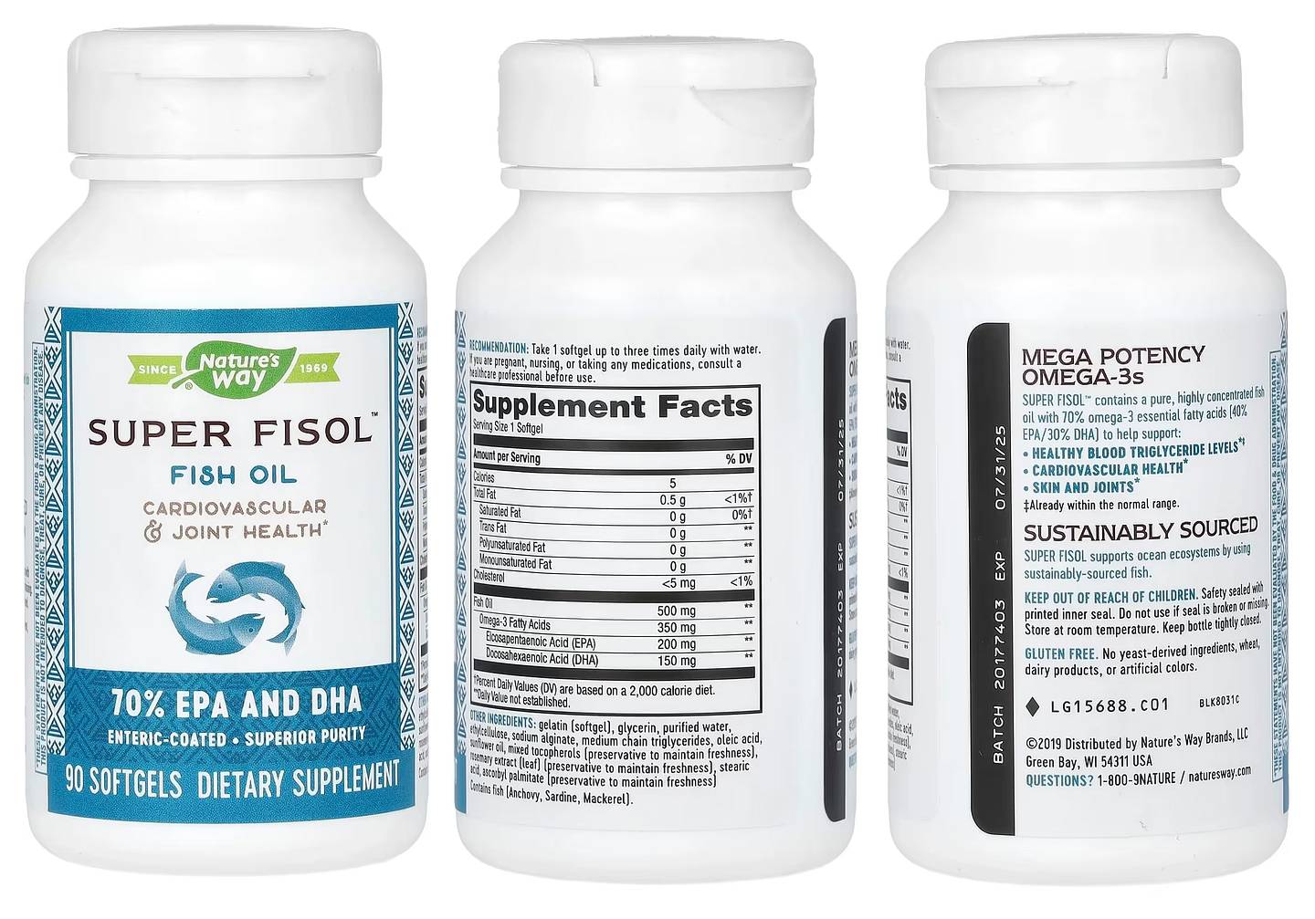 Nature's Way, Super Fisol, Fish Oil packaging