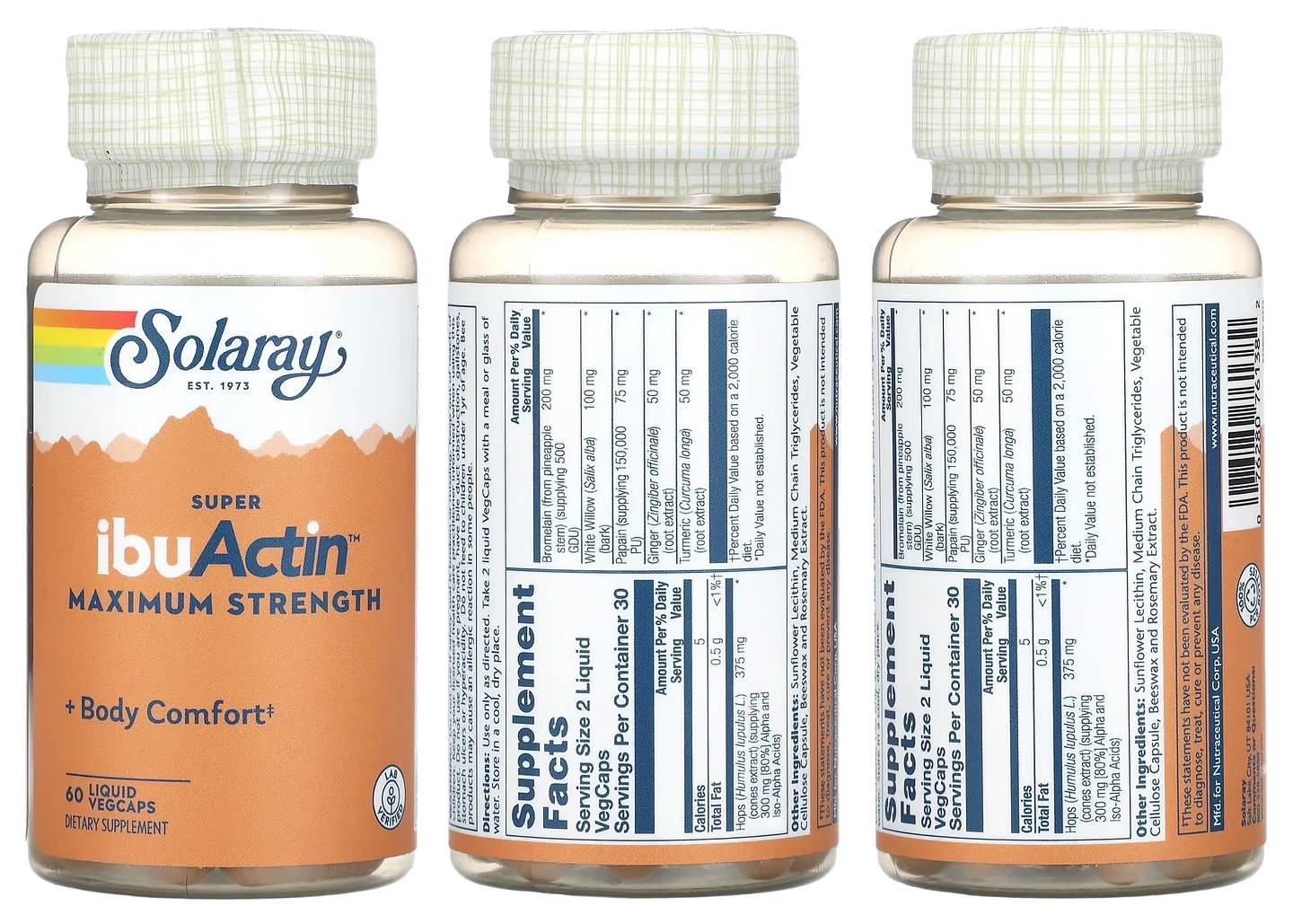 Solaray, Super IbuActin packaging